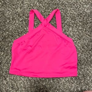 Shein hot pink crop top size large